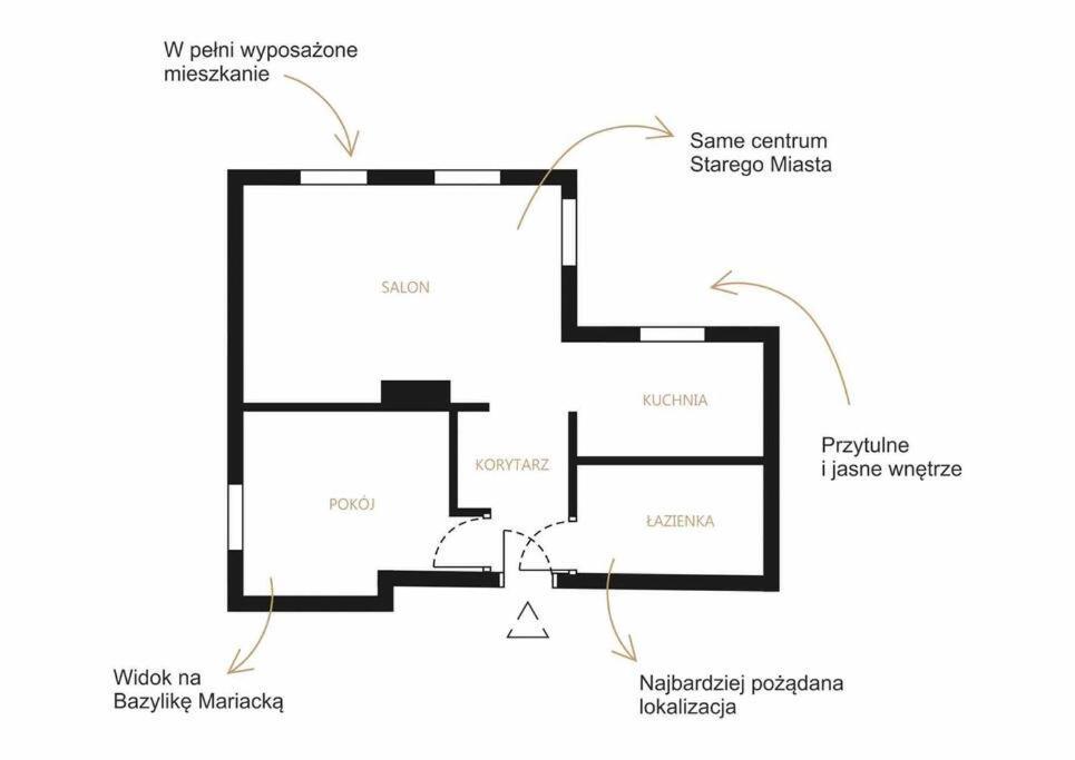 Urokliwy Apartament Gdansk Leilighet Eksteriør bilde